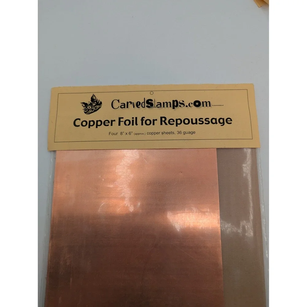 CarvedStamps.com Repoussage Starter Kit & 36 Gauge Copper Foil Sheets Bundle